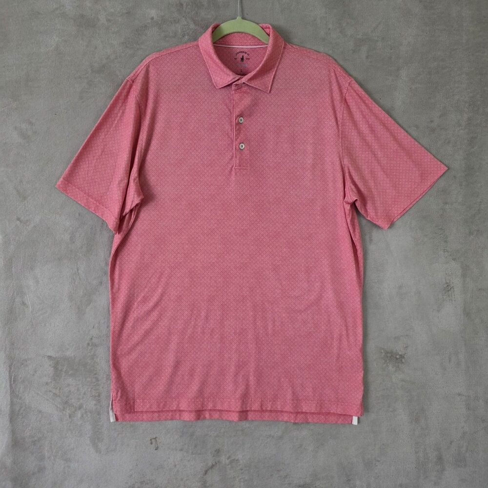 Johnnie O Mens Polo Shirt Pink Sz L